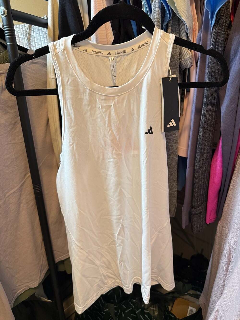 adidas Women's WTR D4T Training Tank Top - White